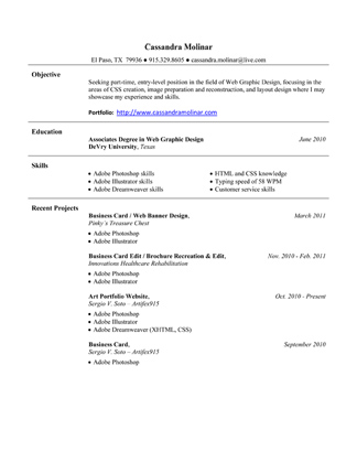 My Resum&eacute;